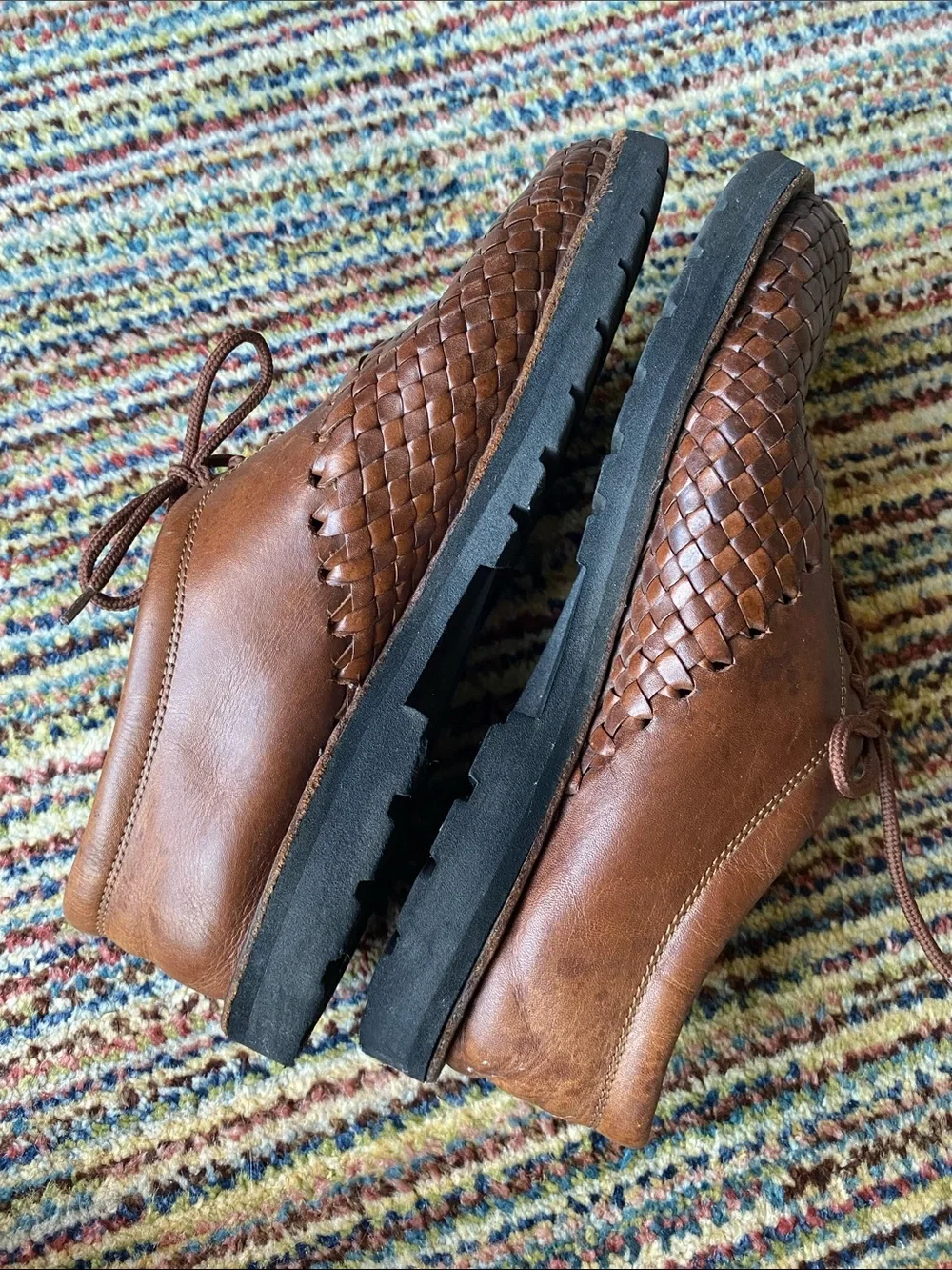 Men's BrandX Woven Leather Lace-Up Shoes
